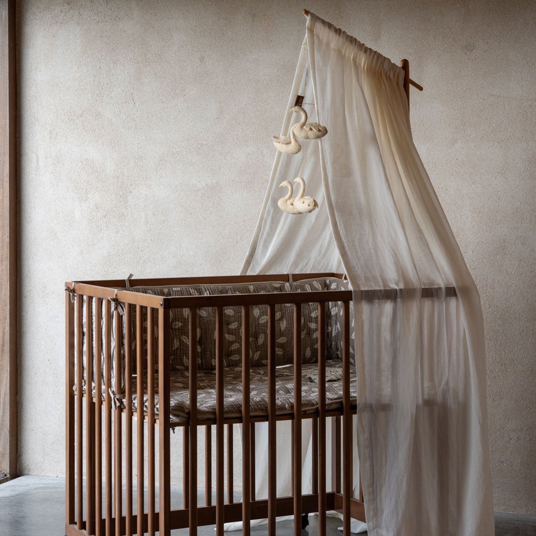 Betthimmel/Baldachin für Holzständer - Butter creme