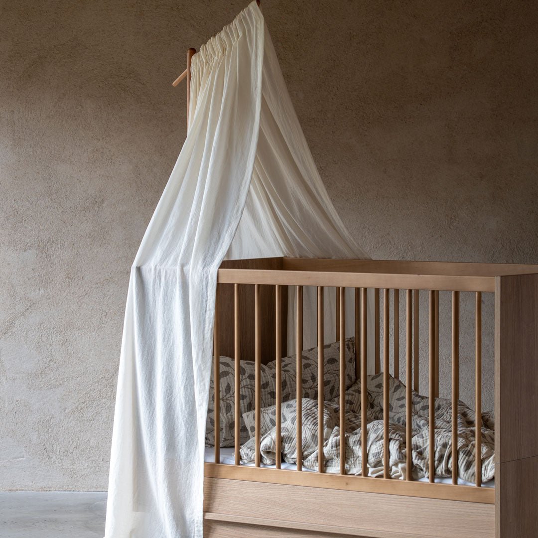 Betthimmel/Baldachin für Holzständer - Butter creme