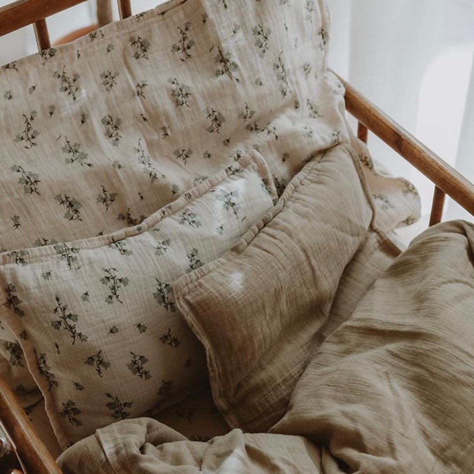 Bio Bettwäsche 'Bluebell Muslin' 100x140cm/40x60cm Junior