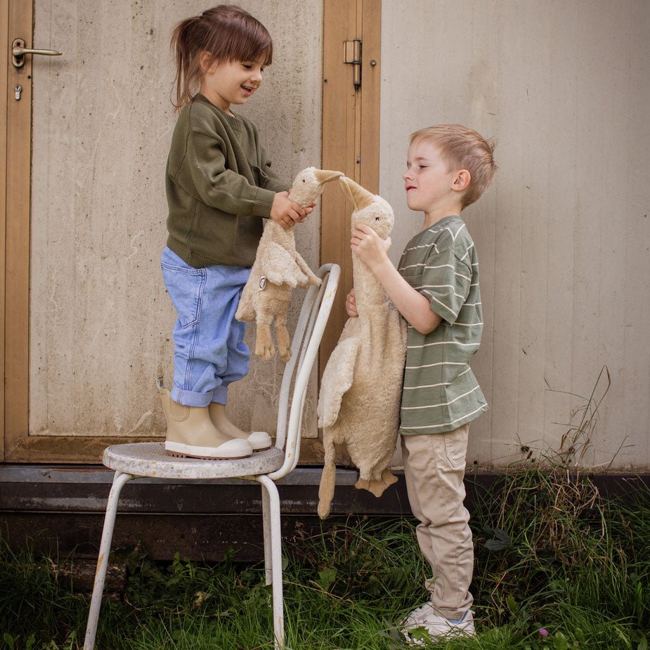 Kuscheltier Gans leinen mit Wärmekissen - klein