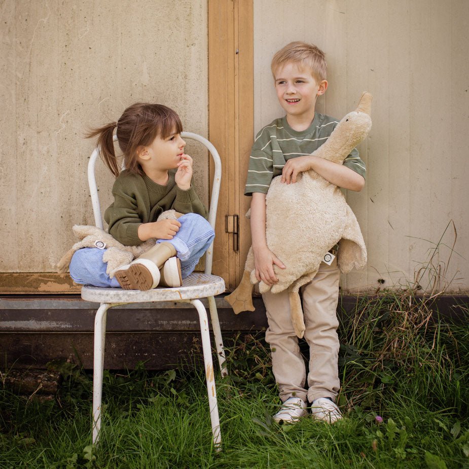 Kuscheltier Gans leinen mit Wärmekissen - klein
