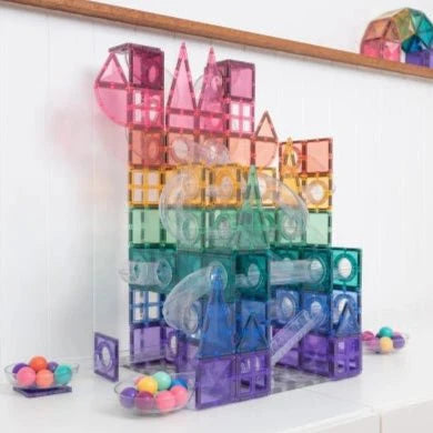 Magnetbausteine Kugelbahn Pastel Ball Run Expansion Pack - 80 Teile