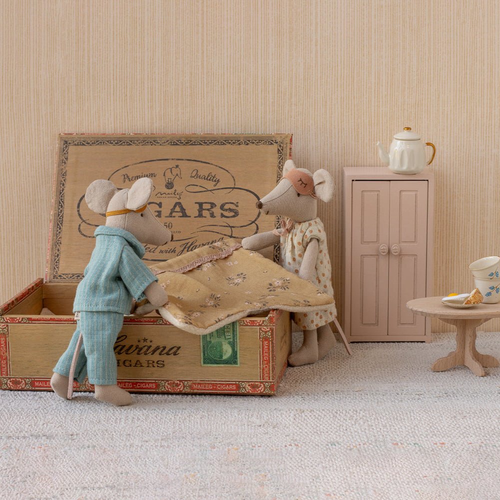 Mama & Papa Mäuse in Zigarrenkiste